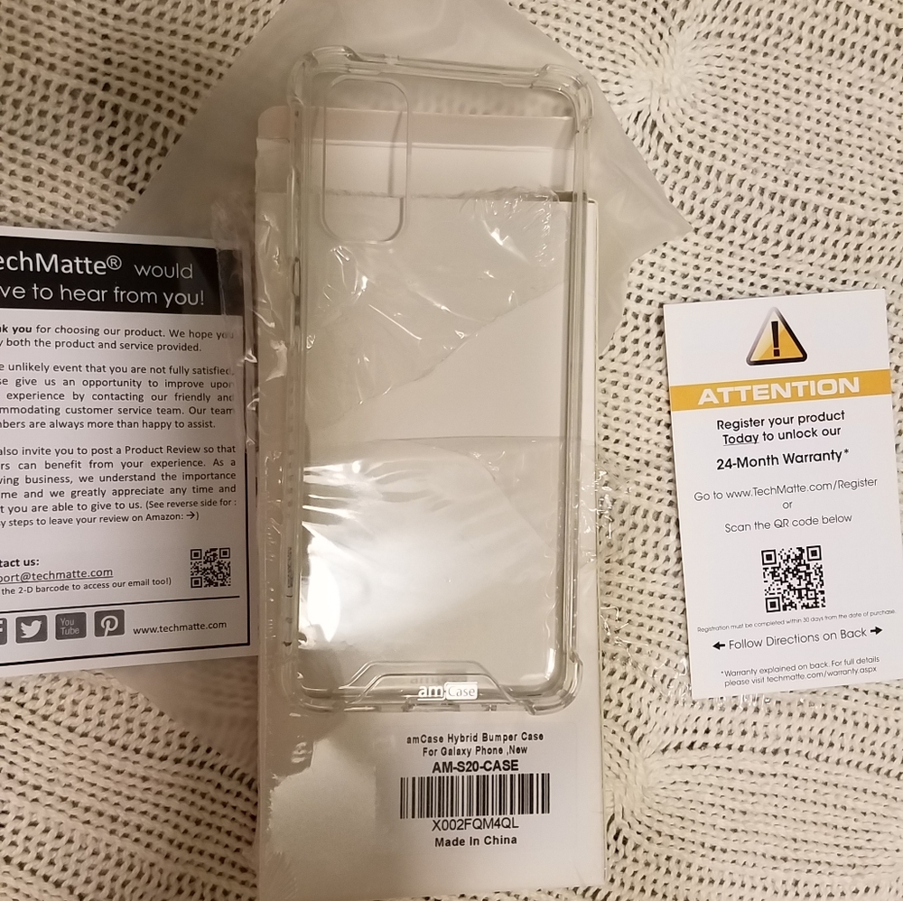 5/$20 or $7 Galaxy s20 new clear case